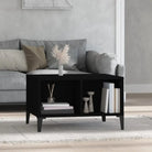 Salontafel met bewerkt hout voor industriële charme en opbergruimte - Zwart / 1 - Salontafels