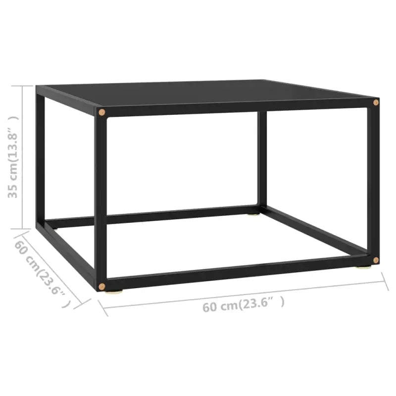 Salontafel met gehard glas en gepoedercoat staal voor moderne woonkamers - Salontafels