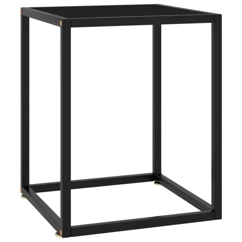 Salontafel met gehard glas en gepoedercoat staal voor moderne woonkamers - Zwart / 40 x 40 x 50 cm / 1 - Salontafels