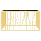 Salontafel met gehard glas en roestvrij staal in modern ontwerp - Salontafels