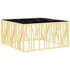 Salontafel met gehard glas en roestvrij staal in modern ontwerp - Salontafels