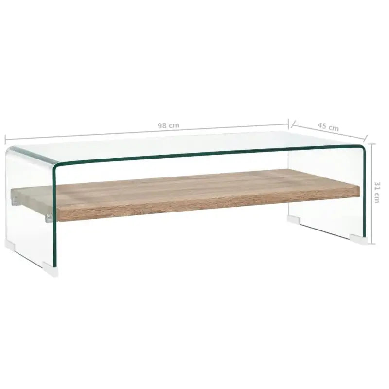 Salontafel met gehard veiligheidsglas voor eigentijdse charme - Salontafels