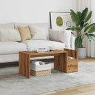 Salontafel met geometrische vorm en bewerkt hout voor een chique look - artisanaal eikenkleurig / 1 - Salontafels