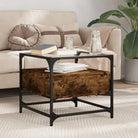 Salontafel met glazen blad en gerookt eiken afwerking - Gerookt eiken / 1 - Salontafels