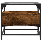 Salontafel met glazen blad en gerookt eiken afwerking - Salontafels