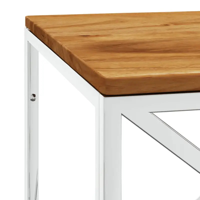 Salontafel met glazen blad en roestvrij staal voor een moderne uitstraling - Salontafels
