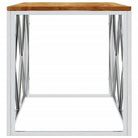Salontafel met glazen blad en roestvrij staal voor een moderne uitstraling - Salontafels