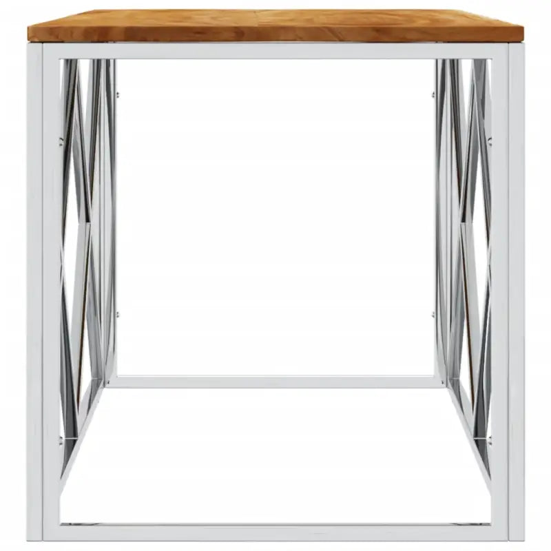 Salontafel met glazen blad en roestvrij staal voor een moderne uitstraling - Salontafels