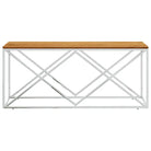 Salontafel met glazen blad en roestvrij staal voor een moderne uitstraling - Salontafels