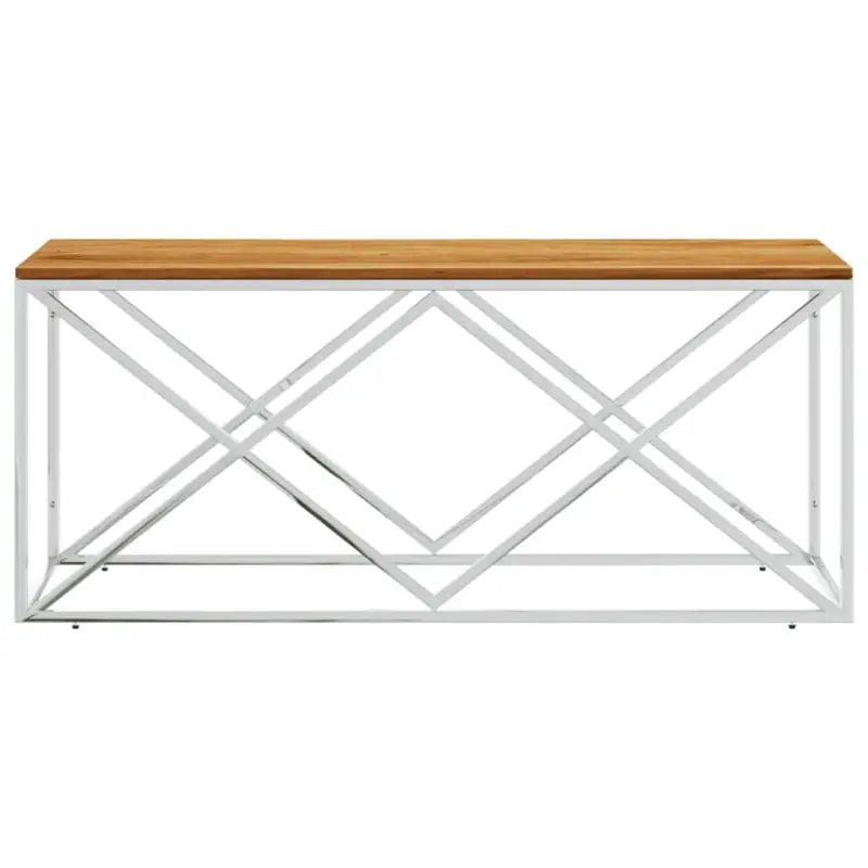 Salontafel met glazen blad en roestvrij staal voor een moderne uitstraling - Salontafels