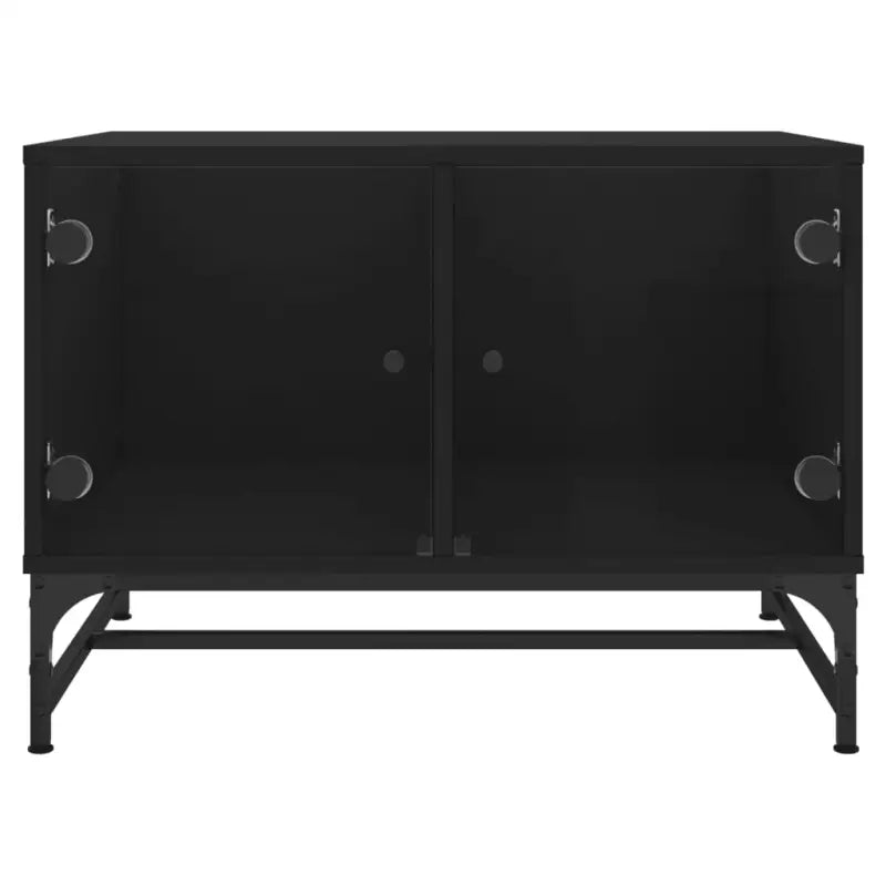 Salontafel met glazen deuren en opbergruimte voor een moderne woonkamer - Salontafels
