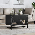 Salontafel met glazen deuren en opbergruimte voor een moderne woonkamer - Salontafels