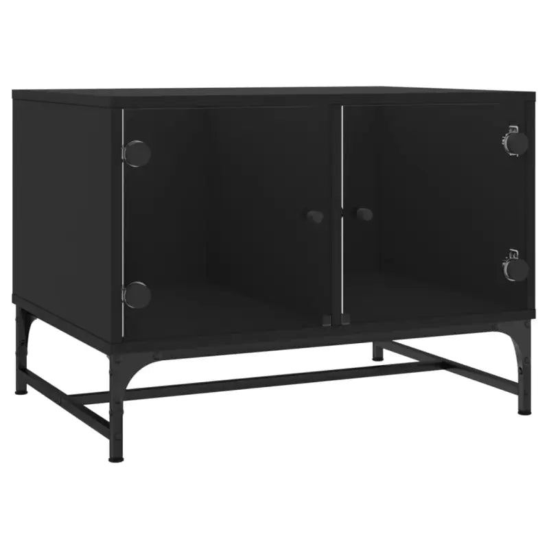 Salontafel met glazen deuren en opbergruimte voor een moderne woonkamer - Salontafels