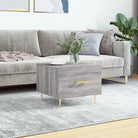 Salontafel met grijs Sonoma Eiken en ijzeren poten voor elegante woonkamer - Grijs sonoma / 1 - Salontafels