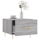 Salontafel met grijs Sonoma Eiken en ijzeren poten voor elegante woonkamer - Salontafels