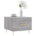 Salontafel met grijs Sonoma Eiken en ijzeren poten voor elegante woonkamer - Salontafels