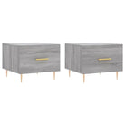 Salontafel met grijs Sonoma Eiken en ijzeren poten voor elegante woonkamer - Salontafels