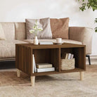 Salontafel met houten poten in Scandinavische stijl van bewerkt hout - bruin eikenkleur / 1 - Salontafels