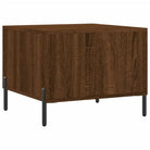 Salontafel met ijzeren poten en bewerkt hout voor een elegante woonkamer - Salontafels
