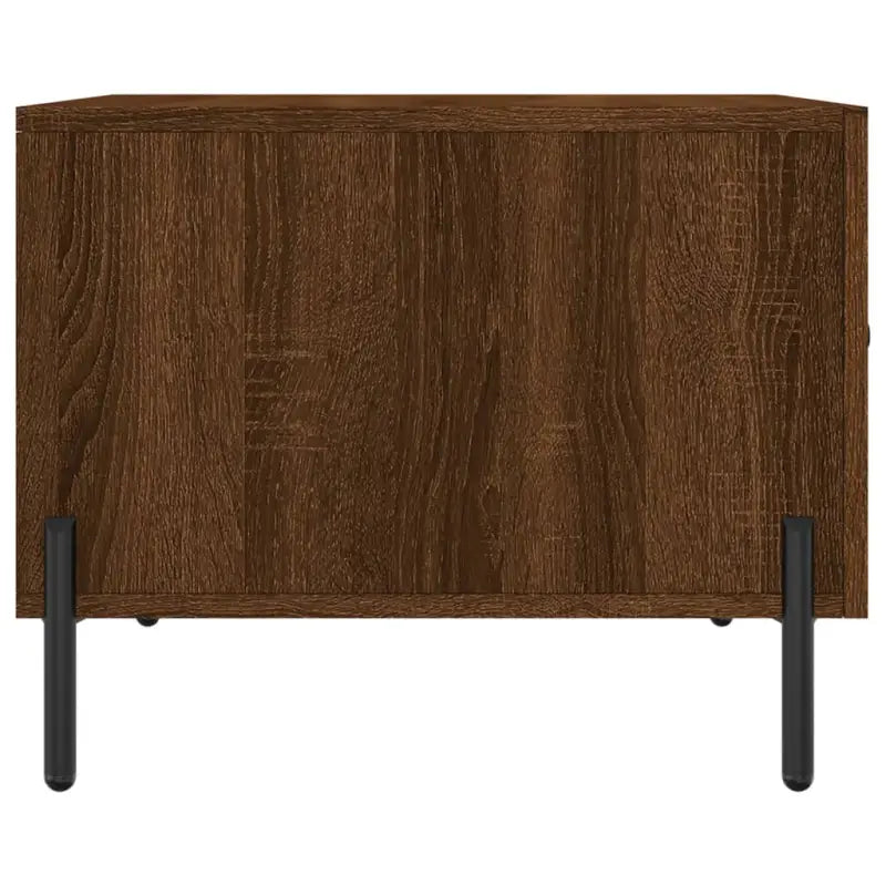 Salontafel met ijzeren poten en bewerkt hout voor een elegante woonkamer - Salontafels