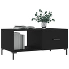 Salontafel met ijzeren poten en bewerkt hout voor een elegante woonkamer - Salontafels