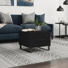Salontafel met ijzeren poten en bewerkt hout voor een stijlvolle woonkamer - Zwart / 1 - Salontafels