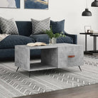 Salontafel met ijzeren poten en bewerkt hout voor een stijlvolle woonkamer - Betongrijs / 1 - Salontafels