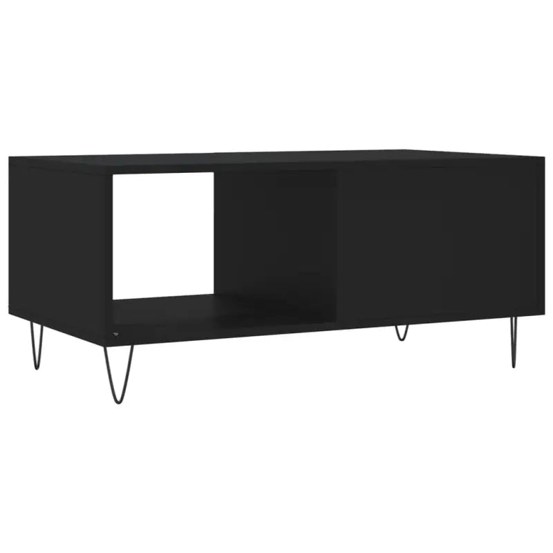 Salontafel met ijzeren poten en bewerkt hout voor een stijlvolle woonkamer - Salontafels