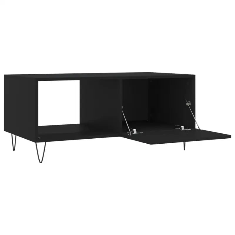 Salontafel met ijzeren poten en bewerkt hout voor een stijlvolle woonkamer - Salontafels