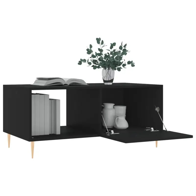 Salontafel met ijzeren poten en bewerkt hout voor elegante woonkamerstijl - Salontafels
