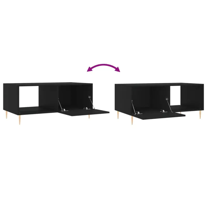 Salontafel met ijzeren poten en bewerkt hout voor elegante woonkamerstijl - Salontafels