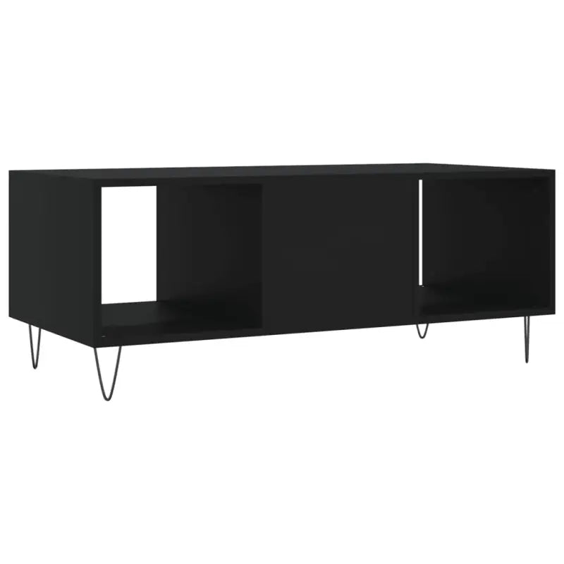 Salontafel met ijzeren poten en bewerkt hout voor elegante woonkamer - Salontafels