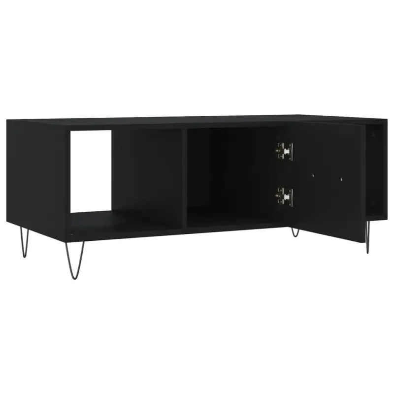 Salontafel met ijzeren poten en bewerkt hout voor elegante woonkamer - Salontafels