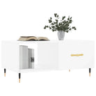 Salontafel met ijzeren poten en bewerkt hout voor elegante woonkamer - Salontafels