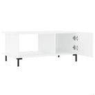 Salontafel met ijzeren poten en bewerkt hout voor elegante woonkamer - Salontafels