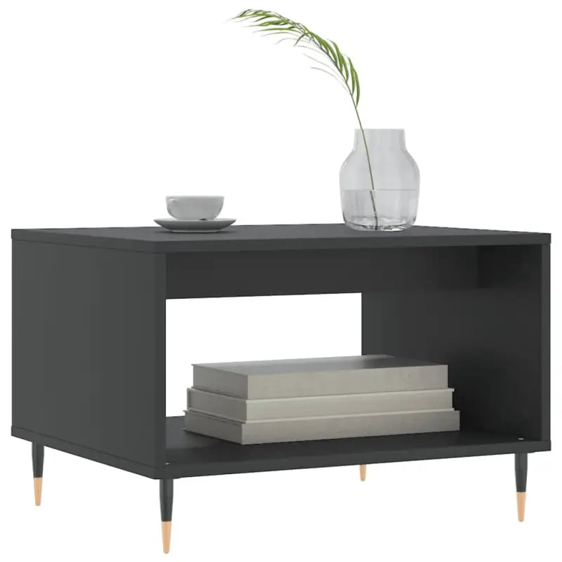 Salontafel met ijzeren poten en bewerkt hout voor elegante woonstijl - Salontafels