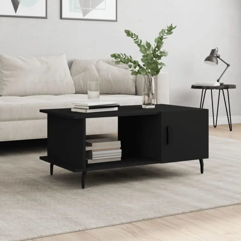 Salontafel met ijzeren poten en bewerkt hout voor stijl en duurzaamheid - Zwart / 1 - Salontafels