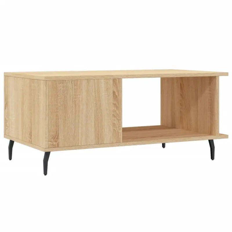 Salontafel met ijzeren poten en bewerkt hout voor stijl en duurzaamheid - Salontafels