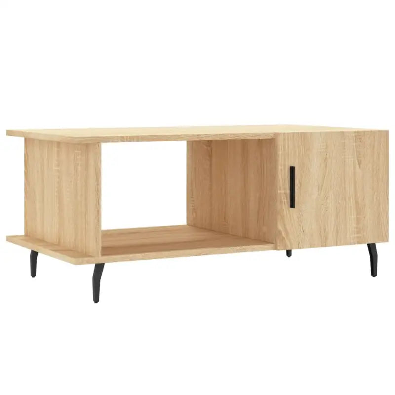 Salontafel met ijzeren poten en bewerkt hout voor stijl en duurzaamheid - Salontafels