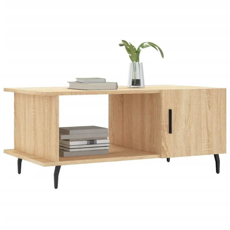 Salontafel met ijzeren poten en bewerkt hout voor stijl en duurzaamheid - Salontafels
