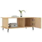 Salontafel met ijzeren poten en bewerkt hout voor stijl en duurzaamheid - Salontafels