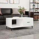 Salontafel met ijzeren poten en hoogglans wit afgewerkt hout - Hoogglans wit / 1 - Salontafels