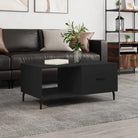 Salontafel met ijzeren poten en hoogglans wit afgewerkt hout - Zwart / 1 - Salontafels