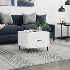 Salontafel met ijzeren poten en hoogglans wit bewerkt hout - Wit / 1 - Salontafels