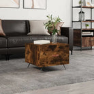 Salontafel met ijzeren poten en hoogglans wit bewerkt hout - Gerookt eiken / 1 - Salontafels