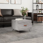 Salontafel met ijzeren poten en hoogglans wit bewerkt hout - Grijs sonoma / 1 - Salontafels