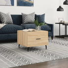 Salontafel met ijzeren poten en hoogglans wit bewerkt hout - Sonoma eiken / 1 - Salontafels