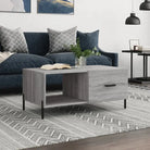 Salontafel met ijzeren poten in grijs sonoma bewerkt hout - Grijs sonoma / 1 - Salontafels