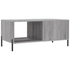Salontafel met ijzeren poten in grijs sonoma bewerkt hout - Salontafels