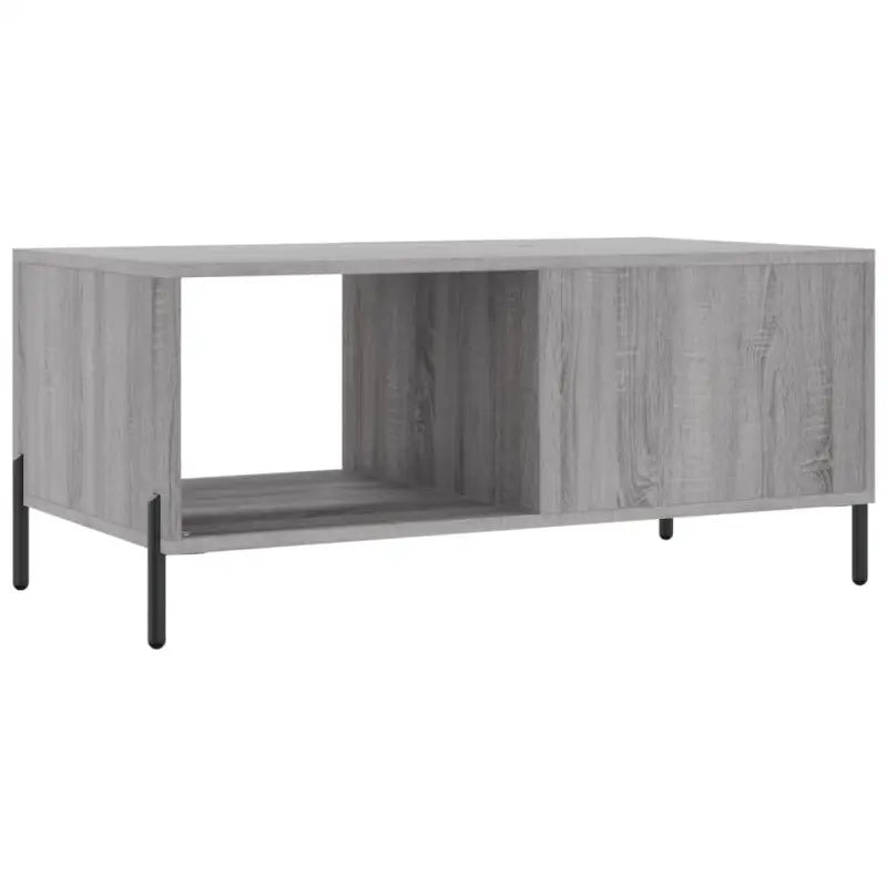 Salontafel met ijzeren poten in grijs sonoma bewerkt hout - Salontafels